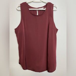 NWT Abercrombie & Fitch Sleeveless Burgundy Mauve Top Blouse Shell Sleeveless XL